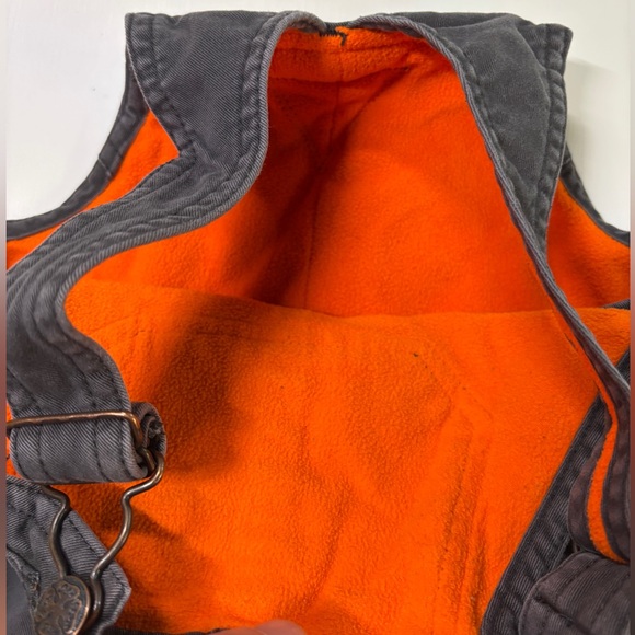 OshKosh B’gosh Kids Fleece Lined Overalls Gray Orange | 24 Months Winter Bibs - Picture 8 of 8